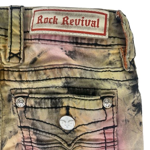 Rock Revival Alivia Short - Tie Dye Collector's Edition Sz 25 - Picture 13 of 14